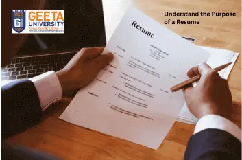 Understand the Purpose of a Resume – Geeta University