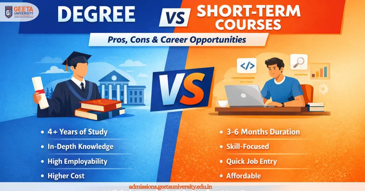 Degree or Short-Term Courses: Pros, Cons & Career Opportunities
