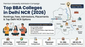 Top BBA colleges in Delhi NCR 2026 — Noida, Gurgaon, Greater Noida, Panipat