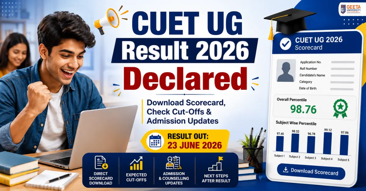 CUET UG Result 2026 Declared Download Your Scorecard Now at cuet.nta.nic.in