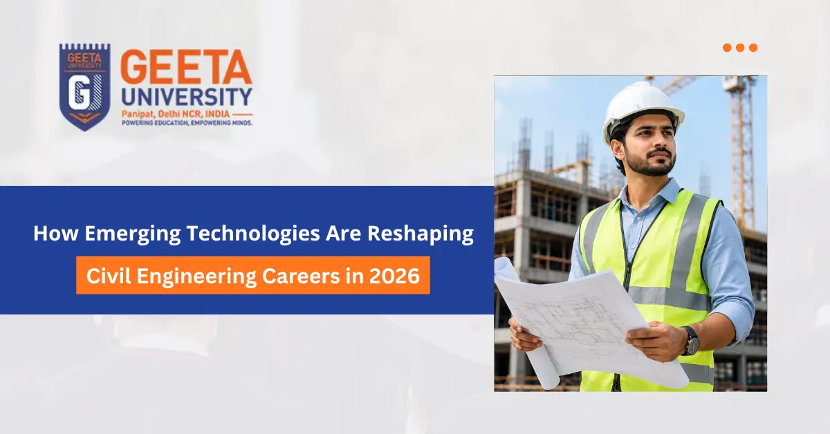 Civil engineering students using BIM, drones and digital twin technology on a smart construction site - emerging technologies in Civil Engineering reshaping careers in 2026