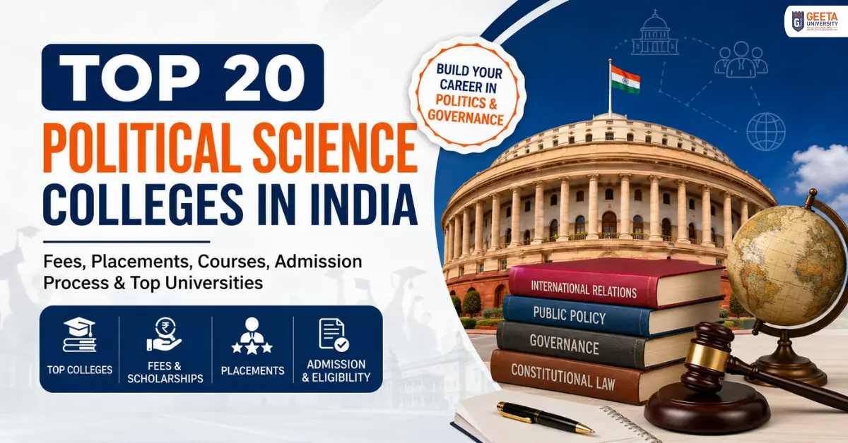 Top Political Science Colleges in India Fees, Courses & Placements