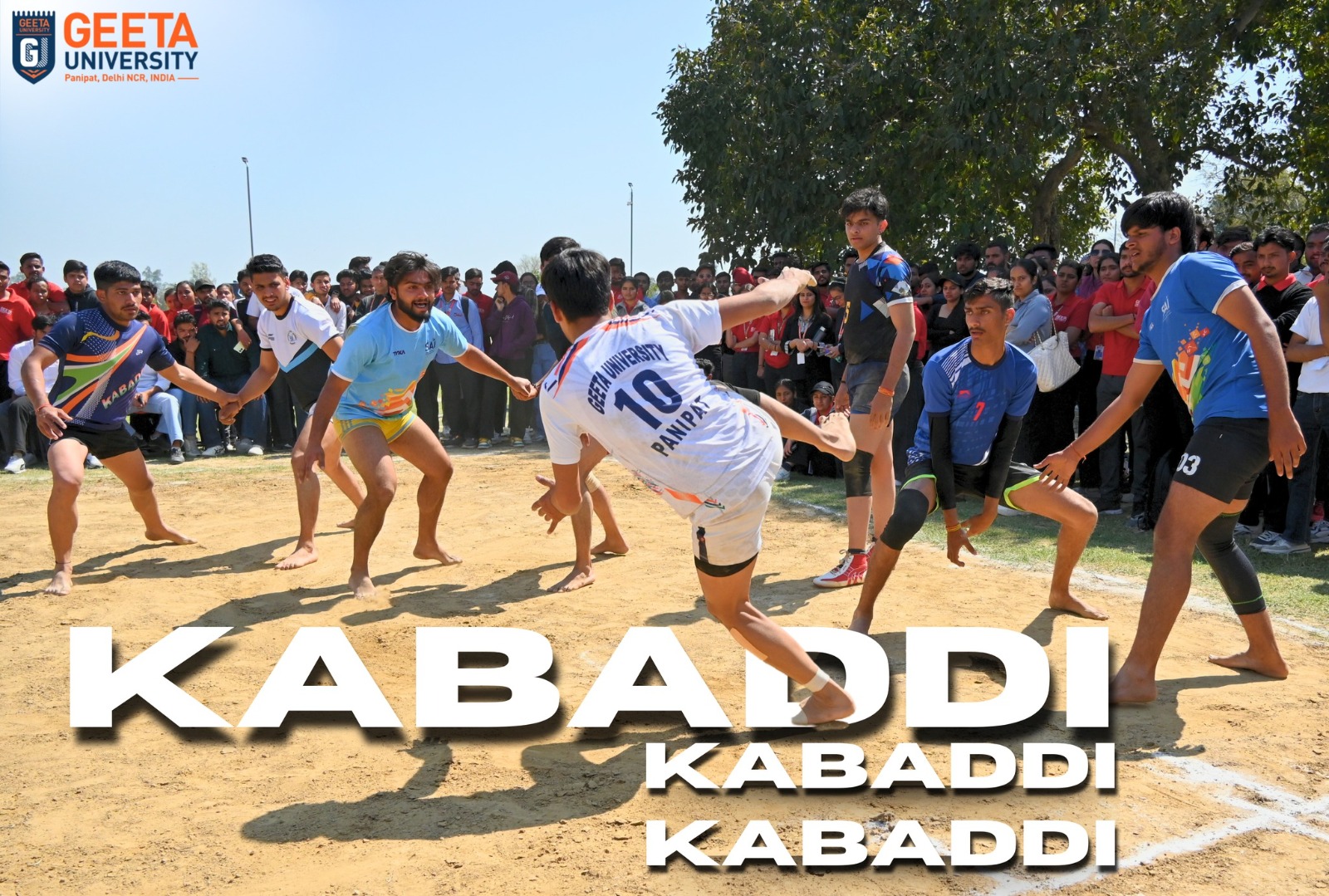 Students playing cricket