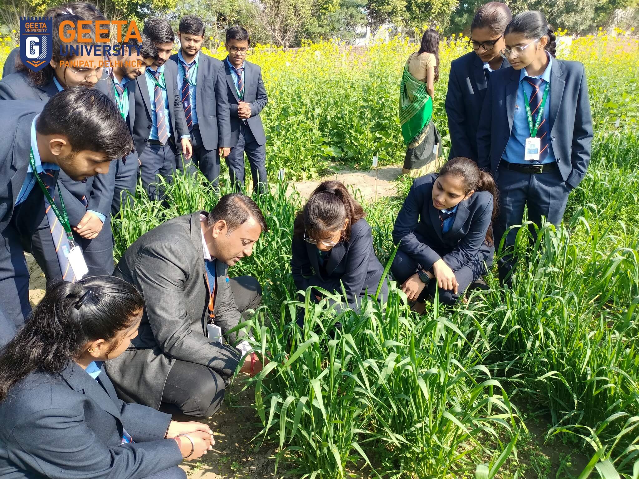 Students Of B.Sc. (H) Agricultural Studies Conducting An Experimental ...